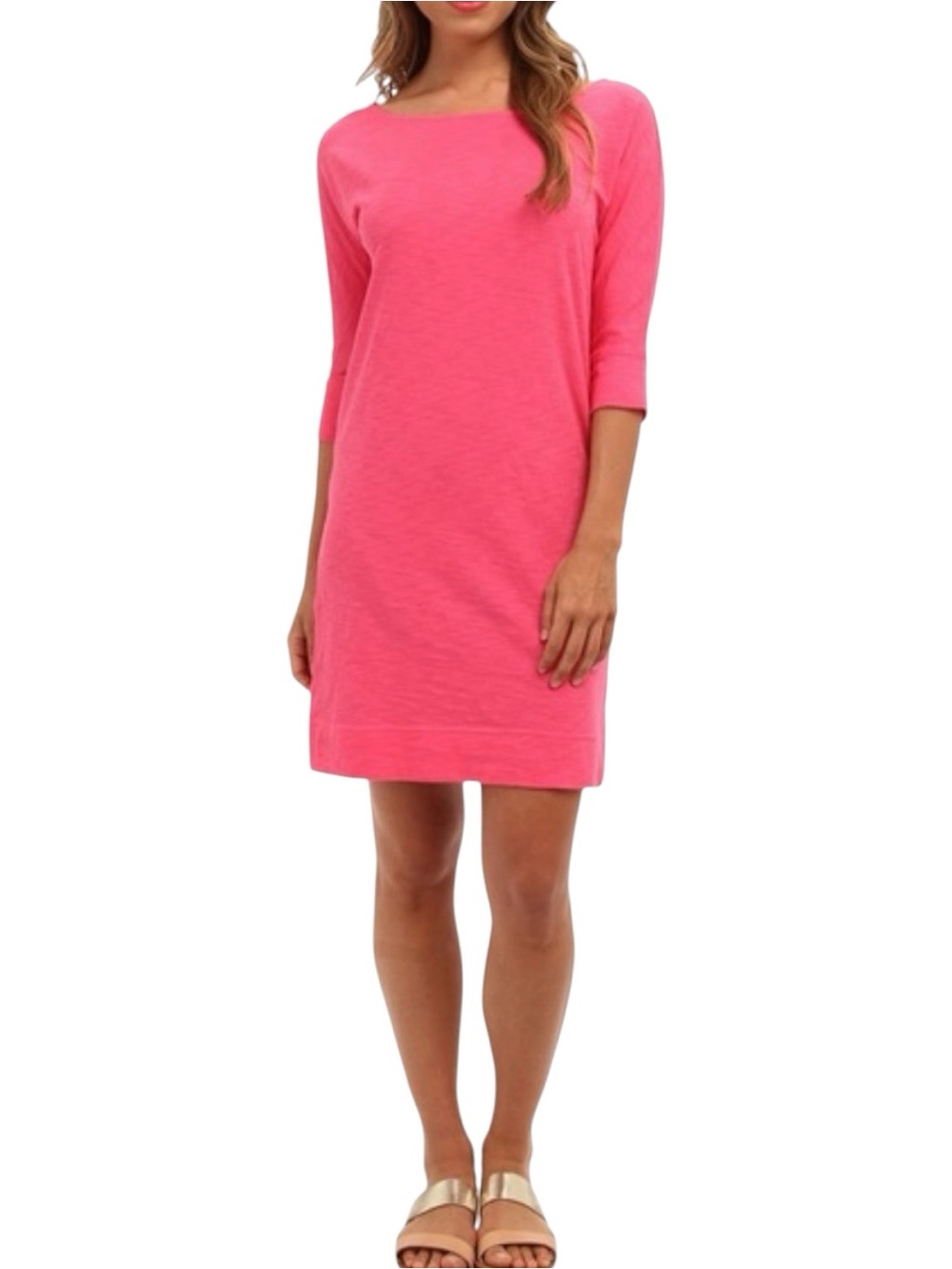 Lilly Pultizer Coral Red Pull Over Casual Summer Beach Vacation Preppy Dress M
